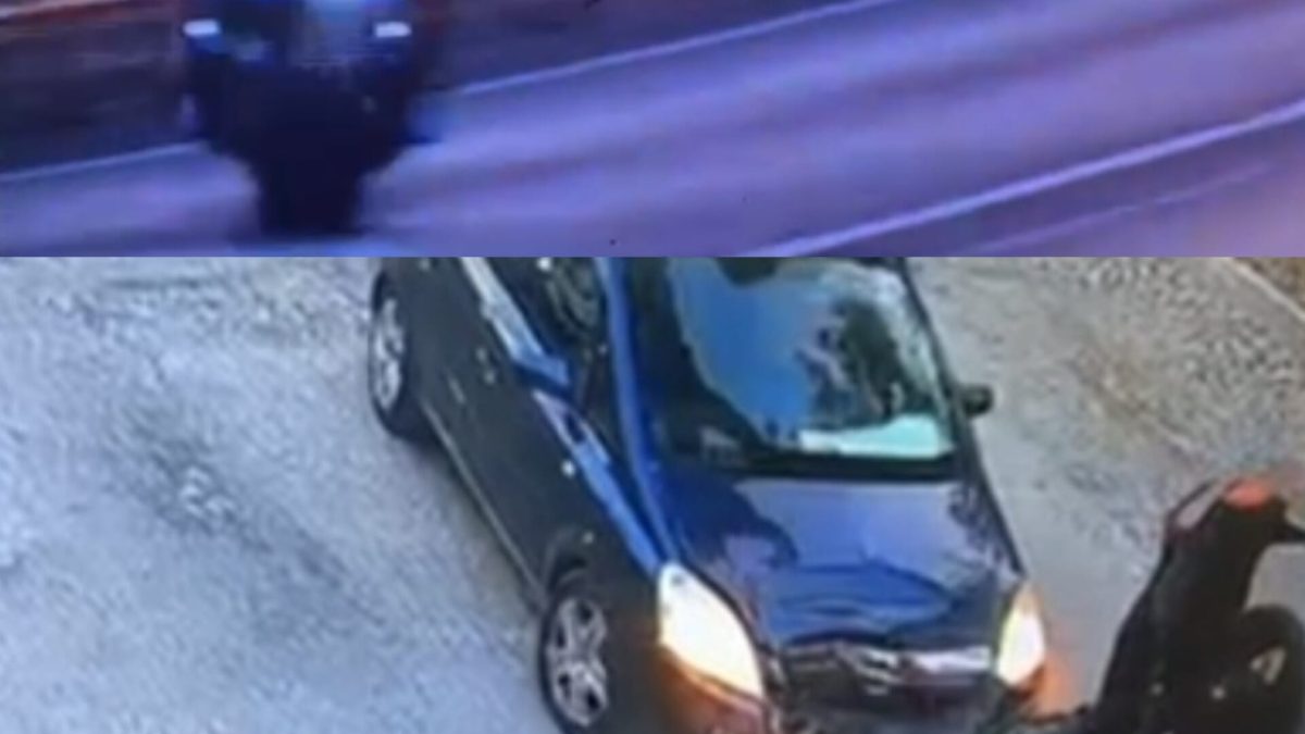 VIDEO Motociclist accidentat în timp ce încerca să fugă de poliție